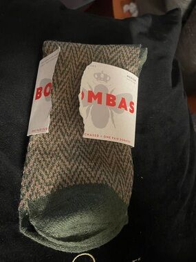 Bombas Men's Olive and Tan Chevron Casual Socks